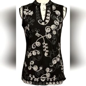 Lauren Michelle Embellished Sleeveless Blouse